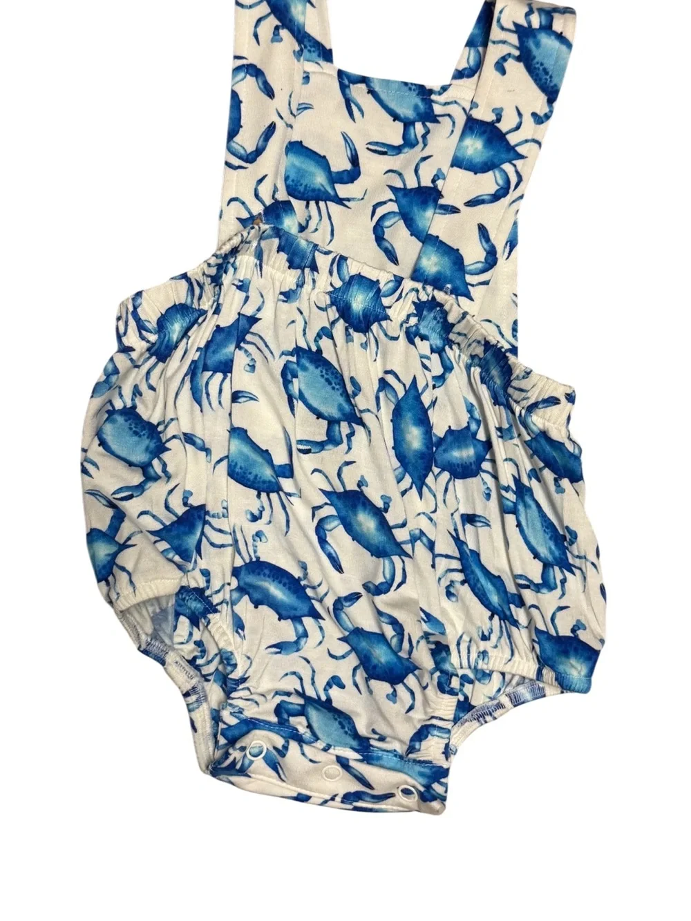 Southern Slumber bamboo viscose Blue Crab onesie pajamas